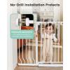 imageMoms ChoiceGROWNSY Baby Gate for Stairs 295quot484quot Pressure Mounted Baby Gate for Top of StairampampDoorway with VShaped Rods AntiTrip Pedal Extra Wide Stairs Dog Gate Easy Install wRed ReminderWhite