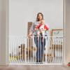 imageMoms ChoiceGROWNSY Baby Gate for Stairs 295quot484quot Pressure Mounted Baby Gate for Top of StairampampDoorway with VShaped Rods AntiTrip Pedal Extra Wide Stairs Dog Gate Easy Install wRed ReminderWhite