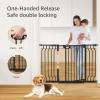 imageMoms ChoiceGROWNSY Baby Gate for Stairs 295quot484quot Pressure Mounted Baby Gate for Top of StairampampDoorway with VShaped Rods AntiTrip Pedal Extra Wide Stairs Dog Gate Easy Install wRed ReminderBlack