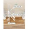 imageMoms ChoiceGROWNSY Baby Gate for Stairs 295quot484quot Pressure Mounted Baby Gate for Top of StairampampDoorway with VShaped Rods AntiTrip Pedal Extra Wide Stairs Dog Gate Easy Install wRed ReminderWhite