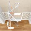 imageMoms ChoiceGROWNSY Baby Gate for Stairs 295quot484quot Pressure Mounted Baby Gate for Top of StairampampDoorway with VShaped Rods AntiTrip Pedal Extra Wide Stairs Dog Gate Easy Install wRed ReminderWhite