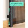 imageRetractable Baby Gates Pet Gate with Cat Door  33quot Tall Extends to 55quot Wide Mesh Baby Gate with Door for CatsSmall Dogs Easy Install for Doorways Indoor ampampOutdoorBlackBlack