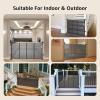 imageRetractable Baby Gates Pet Gate with Cat Door  41quot Tall Extends to 55quot Wide Dog Gate for Stairs Mesh Baby Gate with Door for CatsSmall Dogs Easy Install for Doorways Indoor ampampOutdoorBlack