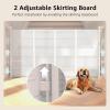imageRetractable Baby Gates Pet Gate with Cat Door  41quot Tall Extends to 55quot Wide Dog Gate for Stairs Mesh Baby Gate with Door for CatsSmall Dogs Easy Install for Doorways Indoor ampampOutdoorWhite