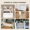 imageRetractable Baby Gates Pet Gate with Cat Door  41quot Tall Extends to 55quot Wide Dog Gate for Stairs Mesh Baby Gate with Door for CatsSmall Dogs Easy Install for Doorways Indoor ampampOutdoorWhite