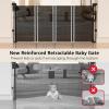 imageRetractable Baby Gates Pet Gate with Cat Door  41quot Tall Extends to 55quot Wide Dog Gate for Stairs Mesh Baby Gate with Door for CatsSmall Dogs Easy Install for Doorways Indoor ampampOutdoorBlack