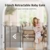 imageRetractable Baby Gates Pet Gate with Cat Door  41quot Tall Extends to 55quot Wide Dog Gate for Stairs Mesh Baby Gate with Door for CatsSmall Dogs Easy Install for Doorways Indoor ampampOutdoorGray