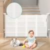 imageRetractable Baby Gates Pet Gate with Cat Door  41quot Tall Extends to 55quot Wide Dog Gate for Stairs Mesh Baby Gate with Door for CatsSmall Dogs Easy Install for Doorways Indoor ampampOutdoorWhite