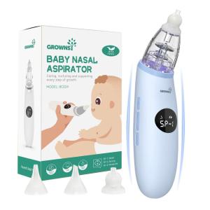 imageBaby Nasal Aspirator  Baby Nose Sucker  Baby Nose Cleaner Automatic Booger Sucker for Baby Rechargeable with Pause ampamp Music ampamp Light FunctionBlueBlue