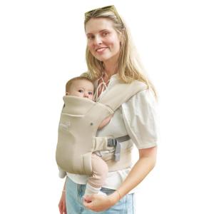 imageGROWNSY Baby Carrier Cozy Baby Wraps Carrier Ergonomic Baby Carrier Newborn to Toddler with Head Support Deep GreyCream