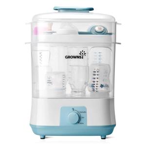 imageGROWNSY Bottle Sterilizer and Dryer Electric Steam Baby Bottle Sterilizer Bottle Sanitizer for Baby Bottles ampamp Pacifiers Breast Pump Parts BlueBlue