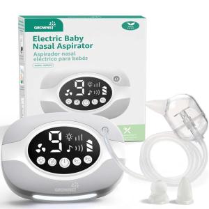 imageGROWNSY Electric Nose Suction for Baby HospitalGrade Nasal Aspirator with Night LightSoothing Lullabies Baby Nose Sucker with 9 Adjustable Suction LevelsMedium