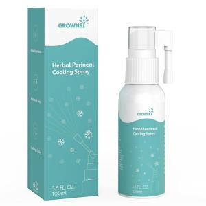 imageGROWNSY Perineal Cooling Spray Postpartum Essentials Pain Relief Spray Contains Herbal Extracts for Postpartum Care and Recovery Soothes Swelling and Hemorrhoid After Birth Essentials