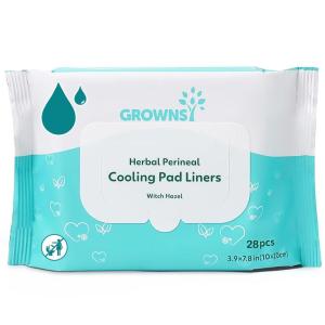 imageGrownsy Longlasting Soothing Perineal Cooling Pad Liners 28PCS Postpartum Cooling Pad Liner for Postpartum recovery Perineal Hemorrhoid Cooling Wipe for Mom Postpartum Essentials Care