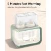 imageBaby Bottle Warmer Gronwsy 8in1 Fast Milk Warmer with Timer Breastmilk or Formula Fits 2 Bottles Accurate Temperature Control with Defrost Sterilizing Keep Heat Baby Food Jars FunctionGreen