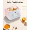 imageBaby Bottle Warmer Gronwsy 8in1 Fast Milk Warmer with Timer Breastmilk or Formula Fits 2 Bottles Accurate Temperature Control with Defrost Sterilizing Keep Heat Baby Food Jars FunctionPink