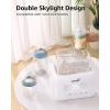 imageBaby Bottle Warmer Gronwsy 8in1 Fast Milk Warmer with Timer Breastmilk or Formula Fits 2 Bottles Accurate Temperature Control with Defrost Sterilizing Keep Heat Baby Food Jars FunctionWhite