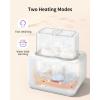 imageBaby Bottle Warmer Gronwsy 8in1 Fast Milk Warmer with Timer Breastmilk or Formula Fits 2 Bottles Accurate Temperature Control with Defrost Sterilizing Keep Heat Baby Food Jars FunctionWhiteupdated