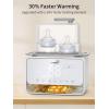 imageBaby Bottle Warmer Gronwsy 8in1 Fast Milk Warmer with Timer Breastmilk or Formula Fits 2 Bottles Accurate Temperature Control with Defrost Sterilizing Keep Heat Baby Food Jars FunctionGray With Night Light