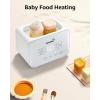 imageBaby Bottle Warmer Gronwsy 8in1 Fast Milk Warmer with Timer Breastmilk or Formula Fits 2 Bottles Accurate Temperature Control with Defrost Sterilizing Keep Heat Baby Food Jars FunctionWhite