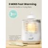 imageGROWNSY Bottle Warmer Baby Bottle Warmer Fast for Breastmilk ampamp Formula Accurate Temperature Control Milk Warmer for All Bottles with Thaw Sterilizing Keep Warm Heat FoodGray