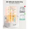 imageGrownsy 3Layer Large Bottle Sterilizer and Dryer Fast Sterilization and Drying Universal Bottle Sterilizer for Baby Bottles Breast Pump Parts ampamp Baby EssentialsWhite