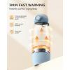 imagePortable Bottle Warmer GROWNSY Fast Baby Bottle Warmer On The Go Cordless Travel Milk Warmer for BreastmilkFormula with Precise Temperature Control Memory Functionwhite
