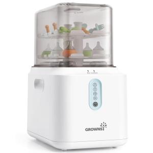 imageGrownsy 3Layer Large Bottle Sterilizer and Dryer Fast Sterilization and Drying Universal Bottle Sterilizer for Baby Bottles Breast Pump Parts ampamp Baby EssentialsWhite