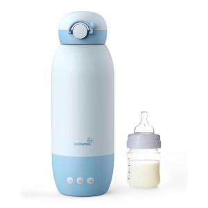 imagePortable Bottle Warmer GROWNSY Fast Baby Bottle Warmer On The Go Cordless Travel Milk Warmer for BreastmilkFormula with Precise Temperature Control Memory Functionwhite