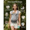 imageGROWNSY Baby Carrier All Season Design with Adjustable Mesh Panel Ergonomic Infant Carrier Wraps with Lower ampamp Upper Buckle Newborn to Toddler 744lbs Baby Carriers HandsFree Parenting BlackGrey
