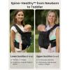 imageGROWNSY Baby Carrier All Season Design with Adjustable Mesh Panel Ergonomic Infant Carrier Wraps with Lower ampamp Upper Buckle Newborn to Toddler 744lbs Baby Carriers HandsFree Parenting BlackBlack