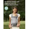 imageGROWNSY Baby Carrier All Season Design with Adjustable Mesh Panel Ergonomic Infant Carrier Wraps with Lower ampamp Upper Buckle Newborn to Toddler 744lbs Baby Carriers HandsFree Parenting BlackGrey