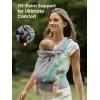 imageGROWNSY Baby Carrier All Season Design with Adjustable Mesh Panel Ergonomic Infant Carrier Wraps with Lower ampamp Upper Buckle Newborn to Toddler 744lbs Baby Carriers HandsFree Parenting BlackGrey