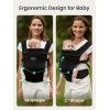 imageGROWNSY Baby Carrier Newborn to Toddler Ergonomic Baby Toddler Carrier Slings Wraps with Head Support Easy to Wear Infant Carrier Baby Gift Travel and Hiking Friendlyfor 7 to 44 lbHoundstoothBlack