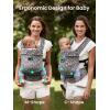 imageGROWNSY Baby Carrier Newborn to Toddler Ergonomic Baby Toddler Carrier Slings Wraps with Head Support Easy to Wear Infant Carrier Baby Gift Travel and Hiking Friendlyfor 7 to 44 lbHoundstoothGrayLeopard