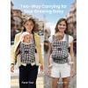 imageGROWNSY Baby Carrier Newborn to Toddler Ergonomic Baby Toddler Carrier Slings Wraps with Head Support Easy to Wear Infant Carrier Baby Gift Travel and Hiking Friendlyfor 7 to 44 lbHoundstoothHoundstooth