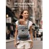 imageGROWNSY Baby Carrier Newborn to Toddler Ergonomic Baby Toddler Carrier Slings Wraps with Head Support Easy to Wear Infant Carrier Baby Gift Travel and Hiking Friendlyfor 7 to 44 lbHoundstoothGrayLeopard