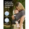imageGROWNSY ComfyAir Breathable Baby Carrier Newborn 2in1 Mesh Baby Wraps Carrier for 735lbs TWebbing Zone Support Ergonomic and Lightweight Dark GreyDark Grey
