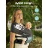 imageGROWNSY ComfyAir Breathable Baby Carrier Newborn 2in1 Mesh Baby Wraps Carrier for 735lbs TWebbing Zone Support Ergonomic and Lightweight Dark GreyDark Grey