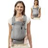 imageGROWNSY Baby Carrier All Season Design with Adjustable Mesh Panel Ergonomic Infant Carrier Wraps with Lower ampamp Upper Buckle Newborn to Toddler 744lbs Baby Carriers HandsFree Parenting BlackGrey