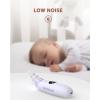 imageGROWNSY Nasal Aspirator for Baby  Baby Nose Sucker  Electric Nose Suction for Toddler Ergonomic Booger Sucker with 3 Silicone Tips Music ampamp Light Soothing FunctionWhitePurple