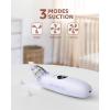 imageGROWNSY Nasal Aspirator for Baby  Baby Nose Sucker  Electric Nose Suction for Toddler Ergonomic Booger Sucker with 3 Silicone Tips Music ampamp Light Soothing FunctionWhitePurple