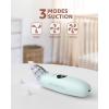 imageGROWNSY Nasal Aspirator for Baby  Baby Nose Sucker  Electric Nose Suction for Toddler Ergonomic Booger Sucker with 3 Silicone Tips Music ampamp Light Soothing FunctionWhiteGreen