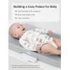 imageGROWNSY Smart Baby Scale Cozy Baby Scale with Removable Safety Strap Baby Ergonomic Design NonSlip ComfortableWhite