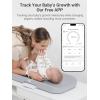 imageGROWNSY Smart Baby Scale Cozy Baby Scale with Removable Safety Strap Baby Ergonomic Design NonSlip ComfortableWhite