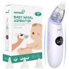 imageGROWNSY Nasal Aspirator for Baby  Baby Nose Sucker  Electric Nose Suction for Toddler Ergonomic Booger Sucker with 3 Silicone Tips Music ampamp Light Soothing FunctionWhitePurple