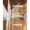 imageGrownsy Baby Gate for Stairs No Bottom Bar Adjustable Width 298 to 435 for Child and Pet Dog Gate with AutoClose ampamp OneHand Operation Screwin Installation for Doorways and Indoor UseWhite