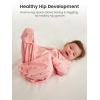 imageGROWNSY Transitional Swaddle Sleep Sack 36 Months Starfish Design Baby Swaddle Sack DualZipper for Easy Diaper Changes Proper Hip Development ampamp Openable Foot Button 1220lbs Space TourismPink