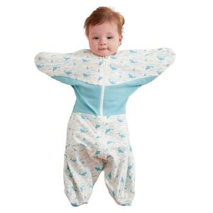 imageGROWNSY Transitional Swaddle Sleep Sack 36 Months Starfish Design Baby Swaddle Sack DualZipper for Easy Diaper Changes Proper Hip Development ampamp Openable Foot Button 1220lbs Space TourismWhales and the Sea