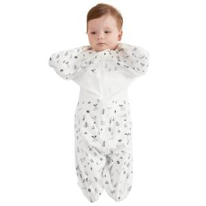 imageGROWNSY Transitional Swaddle Sleep Sack 36 Months Starfish Design Baby Swaddle Sack DualZipper for Easy Diaper Changes Proper Hip Development ampamp Openable Foot Button 1220lbs Space TourismMunchkin Forest